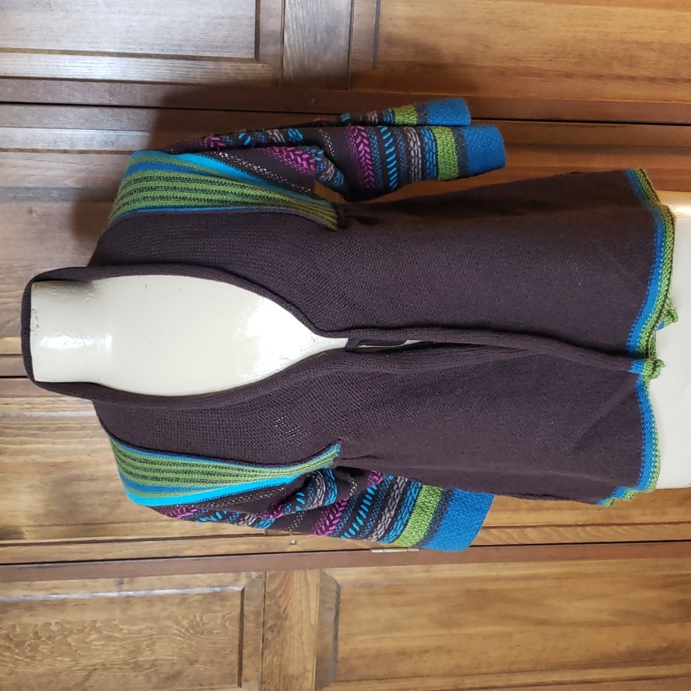 Free People Embroidered Cardigan Sweater Sz M